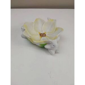 Candy/Trinket Dish Magnolia and Bunnies